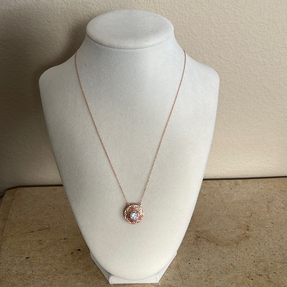 Vanna K CZ 925 Eterno Rose Gold Tone Necklace